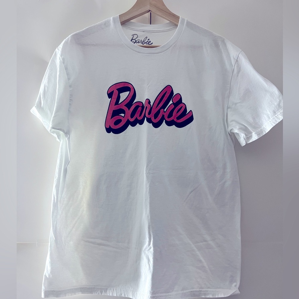 Official Mattel Barbie pink logo t-shirt